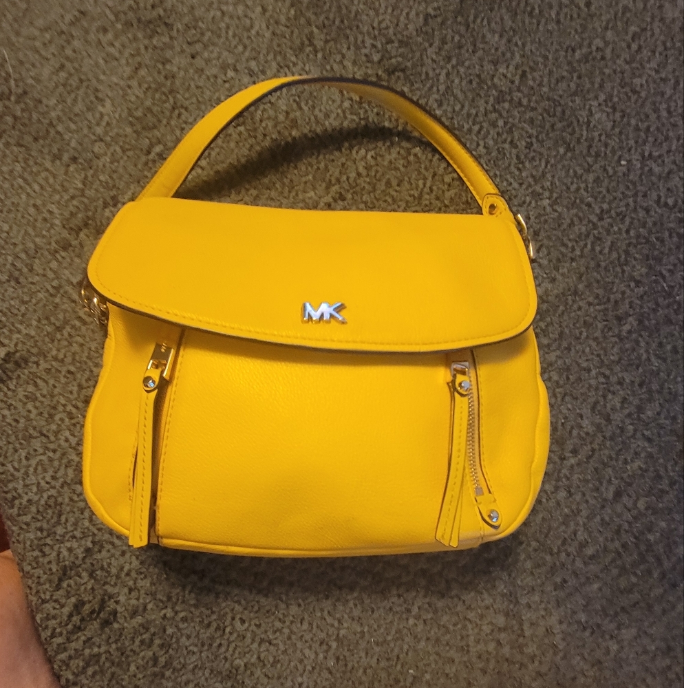 Michael Kors Yellow Leather Shoulder Bag